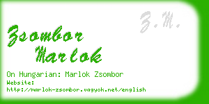 zsombor marlok business card